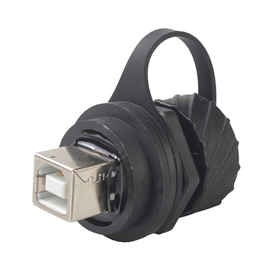 USB Type B IP68 125V 1.5A RJ45 Waterproof Coupler Panel Mount