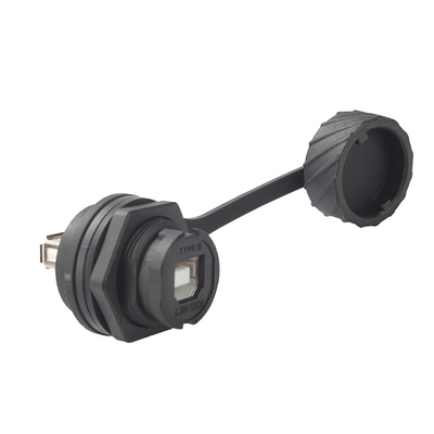 USB 2.0 Type A To USB Type B RJ45 Waterproof Coupler Panel Mount