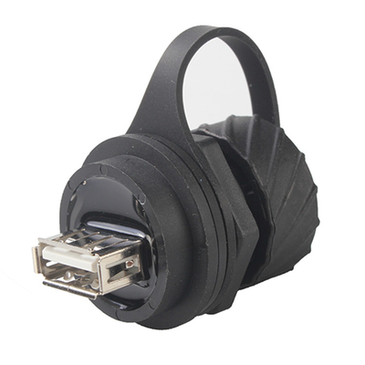 USB 2.0 Type A To USB Type B RJ45 Waterproof Coupler Panel Mount