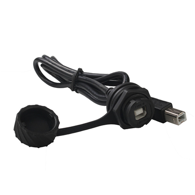 Panel Mount USB B Male To Female RJ45 Waterproof Cable For Printer