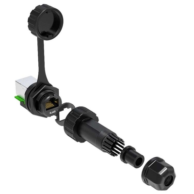 Pure Copper Male To Female RJ45 Extension Cable With Ear Fixed Screw Hole