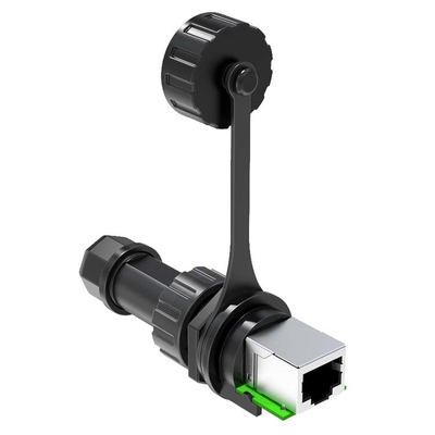10 pin F/F Straight Through RJ48 Waterproof Coupler Shield 180 Degrees Panel Mount