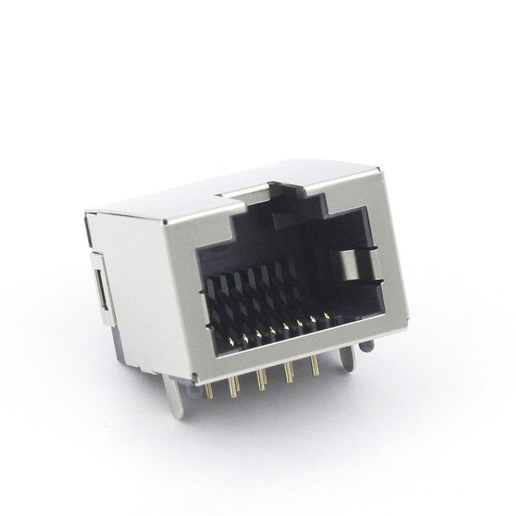 Single Port Female RJ45 PCB Connector With Integrated Magnetics TM5JE811EXX12