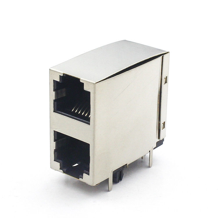 6 Positions Rj11 Shielded Connector 2X1 Port 90 Degree Modular TM59B521EXX11