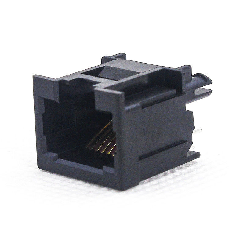 One Port Rj45 Pcb Connector Flat Needle Unshielded 180 DegreeTM52T811SXX41