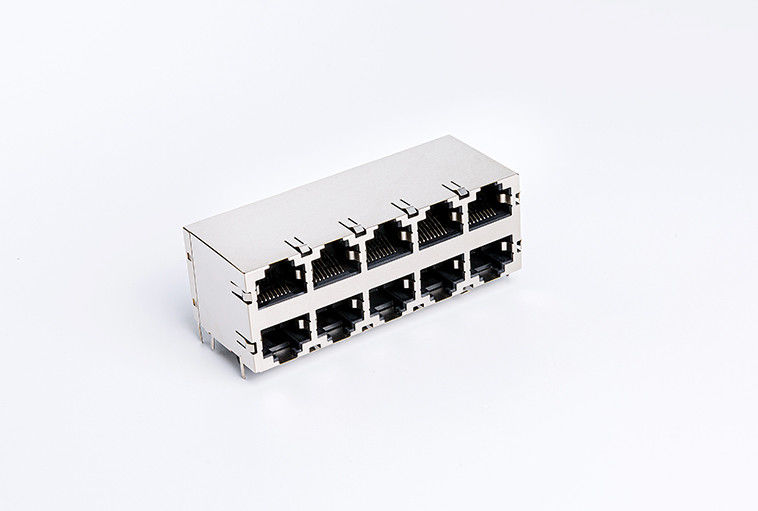 2X5 Network Switch Shielded Rj45 Jack With Internal Magnetics TM59B825T1X11