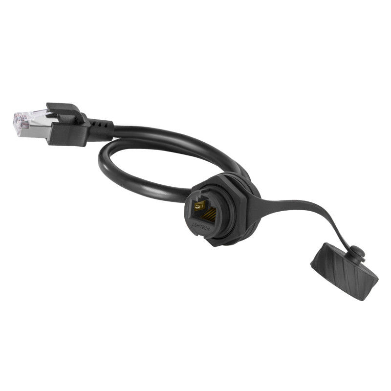 8P8C Male To Female RJ45 Network Cable With Waterproof Sets And Dust Cover