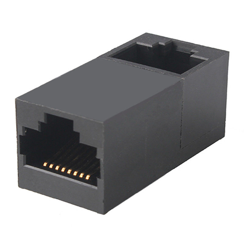 90 Degree RJ45 Cable Coupler Female To Female Straight Extension