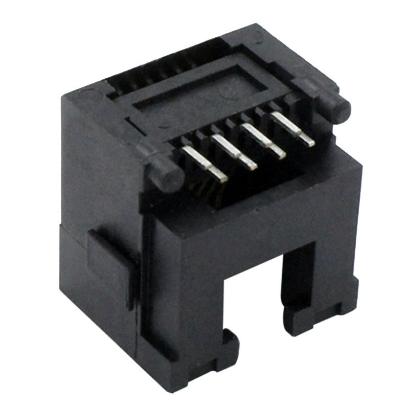 Sink Plate RJ45 Modular Jack Tab Down Without Leds 8.6 Single Port 1x1 On 90 Degree