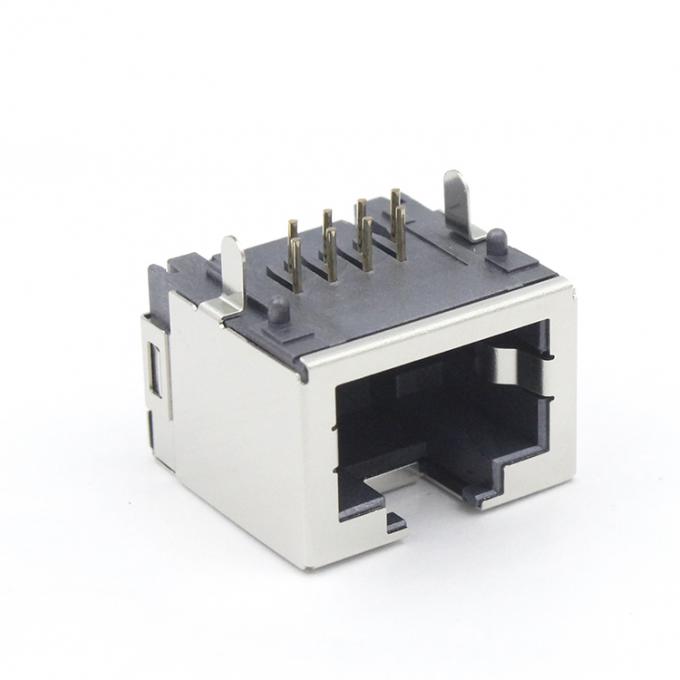 Single Port Female RJ45 PCB Connector With Integrated Magnetics ...